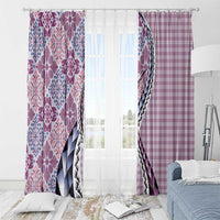 Aloha Vintage Palaka Floral Hawaiian Quilt Window Curtain Akala Motif - Polynesian Pride