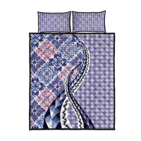 Aloha Vintage Palaka Floral Hawaiian Quilt Quilt Bed Set Poni Motif - Polynesian Pride