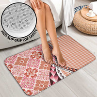 Aloha Vintage Palaka Floral Hawaiian Quilt Bathroom Set Ulaula Motif - Polynesian Pride