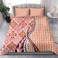 Aloha Vintage Palaka Floral Hawaiian Quilt Bedding Set Ulaula Motif - Polynesian Pride