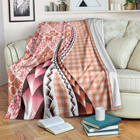 Aloha Vintage Palaka Floral Hawaiian Quilt Blanket Ulaula Motif - Polynesian Pride