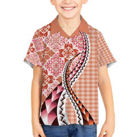 Aloha Vintage Palaka Floral Hawaiian Quilt Hawaiian Shirt Ulaula Motif - Polynesian Pride