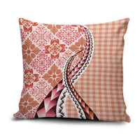 Aloha Vintage Palaka Floral Hawaiian Quilt Pillow Cover Ulaula Motif - Polynesian Pride