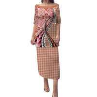 Aloha Vintage Palaka Floral Hawaiian Quilt Puletasi Ulaula Motif - Polynesian Pride