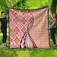 Aloha Vintage Palaka Floral Hawaiian Quilt Quilt Ulaula Motif - Polynesian Pride