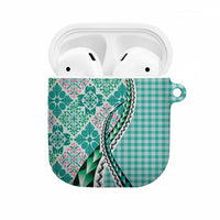 Aloha Vintage Palaka Floral Hawaiian Quilt AirPods Case Polu Motif - Polynesian Pride