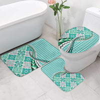 Aloha Vintage Palaka Floral Hawaiian Quilt Bathroom Set Polu Motif - Polynesian Pride