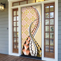 Aloha Vintage Palaka Floral Hawaiian Quilt Door Cover Melemele Motif - Polynesian Pride