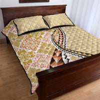 Aloha Vintage Palaka Floral Hawaiian Quilt Quilt Bed Set Melemele Motif - Polynesian Pride