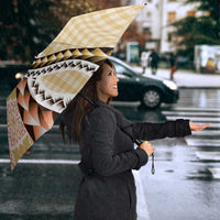 Aloha Vintage Palaka Floral Hawaiian Quilt Umbrella Melemele Motif - Polynesian Pride