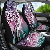 Aloha Vintage Plumeria Hawaiian Tapa Pattern Car Seat Cover Gradient Hawaiian Tapa Pattern - Polynesian Pride