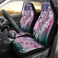 Aloha Vintage Plumeria Hawaiian Tapa Pattern Car Seat Cover Gradient Hawaiian Tapa Pattern - Polynesian Pride