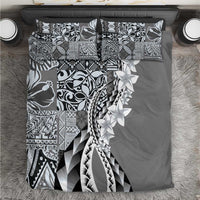 Aloha Vintage Plumeria Hawaiian Tapa Pattern Bedding Set Gray Hawaiian Tapa Pattern - Polynesian Pride