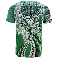 Aloha Vintage Plumeria Hawaiian Tapa Pattern T Shirt Green Hawaiian Tapa Pattern - Polynesian Pride