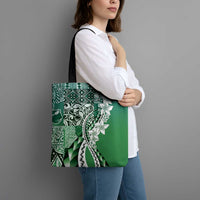 Aloha Vintage Plumeria Hawaiian Tapa Pattern Tote Bag Green Hawaiian Tapa Pattern - Polynesian Pride