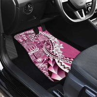 Aloha Vintage Plumeria Hawaiian Tapa Pattern Car Mats Pink Hawaiian Tapa Pattern - Polynesian Pride