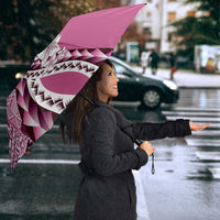 Aloha Vintage Plumeria Hawaiian Tapa Pattern Umbrella Pink Hawaiian Tapa Pattern - Polynesian Pride