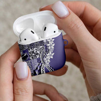 Aloha Vintage Plumeria Hawaiian Tapa Pattern AirPods Case Purple Hawaiian Tapa Pattern - Polynesian Pride