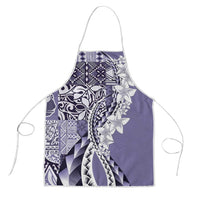 Aloha Vintage Plumeria Hawaiian Tapa Pattern Apron Purple Hawaiian Tapa Pattern - Polynesian Pride