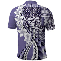 Aloha Vintage Plumeria Hawaiian Tapa Pattern Polo Shirt Purple Hawaiian Tapa Pattern - Polynesian Pride