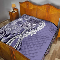 Aloha Vintage Plumeria Hawaiian Tapa Pattern Quilt Purple Hawaiian Tapa Pattern - Polynesian Pride
