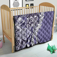 Aloha Vintage Plumeria Hawaiian Tapa Pattern Quilt Purple Hawaiian Tapa Pattern - Polynesian Pride