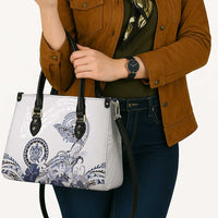 Polynesian Manta Ray Leather Bag Blue Floral Turtle Tattoo - Polynesian Pride