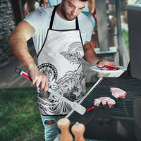 Polynesian Manta Ray Apron Gray Floral Turtle Tattoo - Polynesian Pride