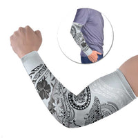 Polynesian Manta Ray Arm Sleeves Gray Floral Turtle Tattoo - Polynesian Pride