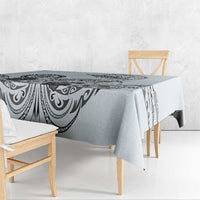 Polynesian Manta Ray Tablecloth Gray Floral Turtle Tattoo - Polynesian Pride