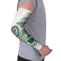 Polynesian Manta Ray Arm Sleeves Green Floral Turtle Tattoo - Polynesian Pride