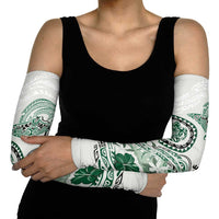Polynesian Manta Ray Arm Sleeves Green Floral Turtle Tattoo - Polynesian Pride