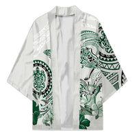 Polynesian Manta Ray Kimono Green Floral Turtle Tattoo - Polynesian Pride