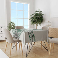 Polynesian Manta Ray Tablecloth Green Floral Turtle Tattoo - Polynesian Pride