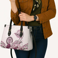 Polynesian Manta Ray Leather Bag Pink Floral Turtle Tattoo - Polynesian Pride