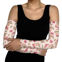 Beige Paniolo Palaka Hawaiian Cowgirl Christmas Arm Sleeves - Polynesian Pride