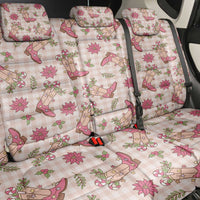 Beige Paniolo Palaka Hawaiian Cowgirl Christmas Back Car Seat Cover - Polynesian Pride