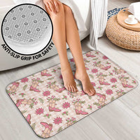 Beige Paniolo Palaka Hawaiian Cowgirl Christmas Bathroom Set - Polynesian Pride