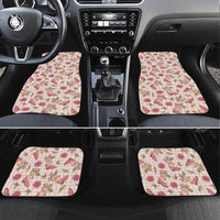 Beige Paniolo Palaka Hawaiian Cowgirl Christmas Car Mats - Polynesian Pride