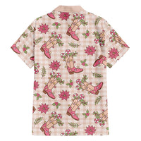 Beige Paniolo Palaka Hawaiian Cowgirl Christmas Family Matching Mermaid Dress and Hawaiian Shirt LT9 - Polynesian Pride
