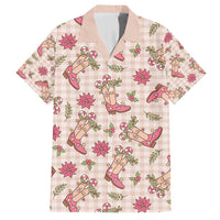 Beige Paniolo Palaka Hawaiian Cowgirl Christmas Family Matching Short Sleeve Bodycon Dress and Hawaiian Shirt LT9 Dad's Shirt - Short Sleeve Beige - Polynesian Pride