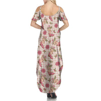 Beige Paniolo Palaka Hawaiian Cowgirl Christmas Family Matching Summer Maxi Dress and Hawaiian Shirt LT9 - Polynesian Pride