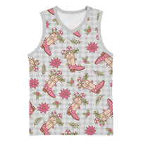 Gray Paniolo Palaka Hawaiian Cowgirl Christmas Basketball Jersey - Polynesian Pride