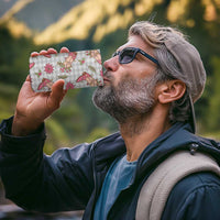 Gray Paniolo Palaka Hawaiian Cowgirl Christmas 4 in 1 Can Cooler Tumbler - Polynesian Pride