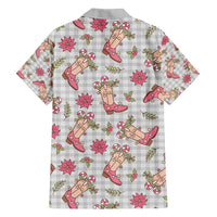Gray Paniolo Palaka Hawaiian Cowgirl Christmas Family Matching Tank Maxi Dress and Hawaiian Shirt LT9 - Polynesian Pride