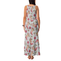 Gray Paniolo Palaka Hawaiian Cowgirl Christmas Family Matching Tank Maxi Dress and Hawaiian Shirt LT9 - Polynesian Pride