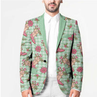 Green Paniolo Palaka Hawaiian Cowgirl Christmas Blazer - Polynesian Pride