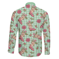 Green Paniolo Palaka Hawaiian Cowgirl Christmas Family Matching Mermaid Dress and Hawaiian Shirt LT9 - Polynesian Pride