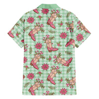 Green Paniolo Palaka Hawaiian Cowgirl Christmas Family Matching Summer Maxi Dress and Hawaiian Shirt LT9 - Polynesian Pride