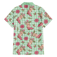 Green Paniolo Palaka Hawaiian Cowgirl Christmas Hawaiian Shirt - Polynesian Pride